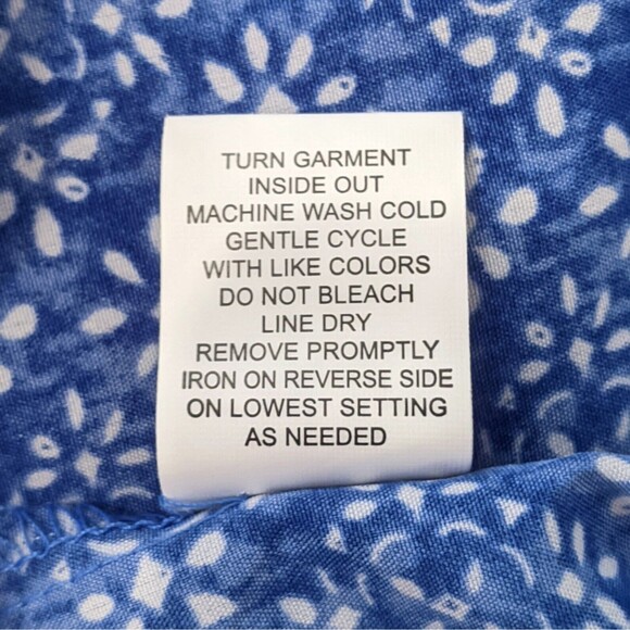 Notations New Blue Shirt Top Women's Plus 1X Sleeveless Button Up Collar NWT - Picture 8 of 8